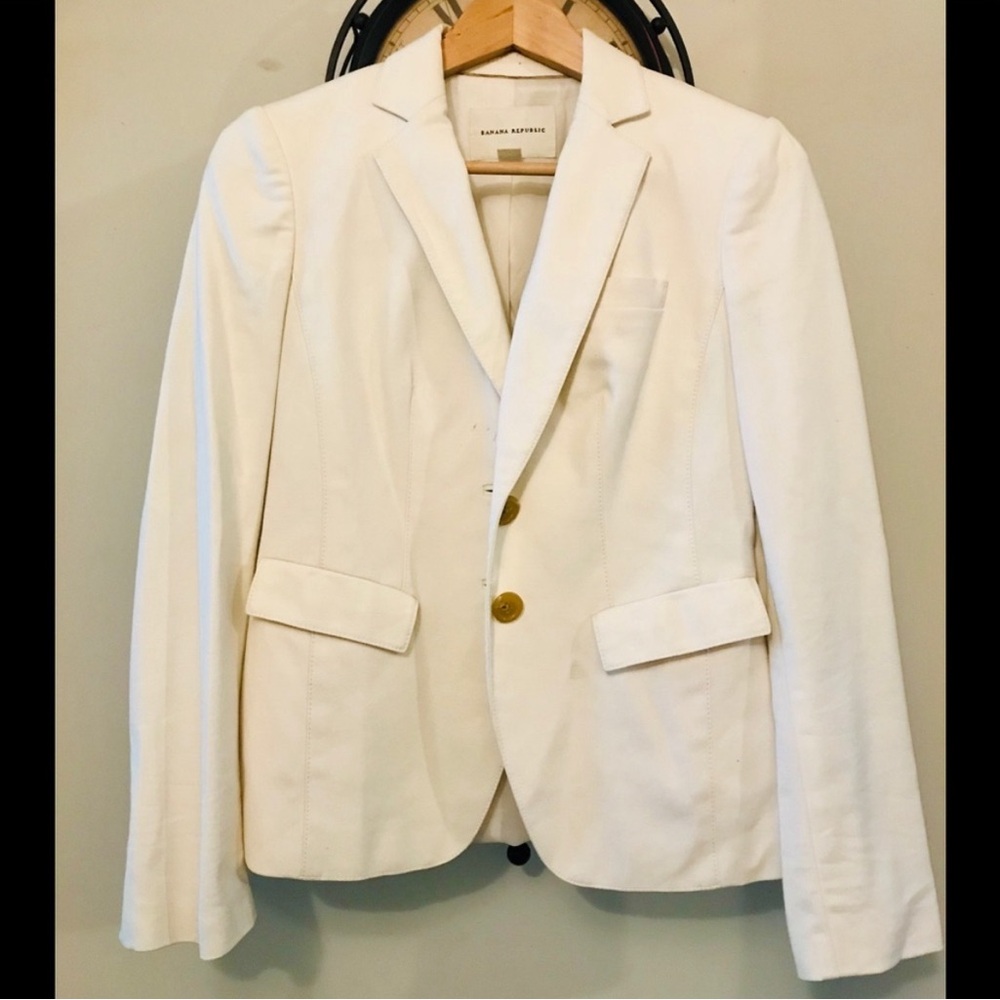 Banana Republic White Blazer